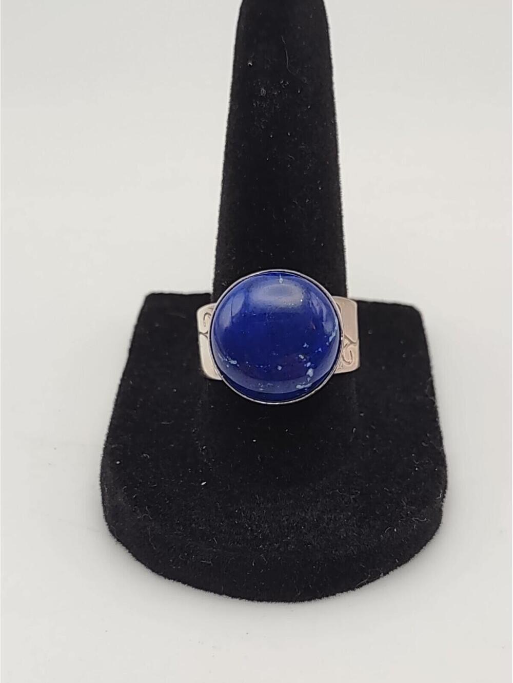 DTR Jay King 925 Round Lapis Lazuli Sterling Ring Size 8